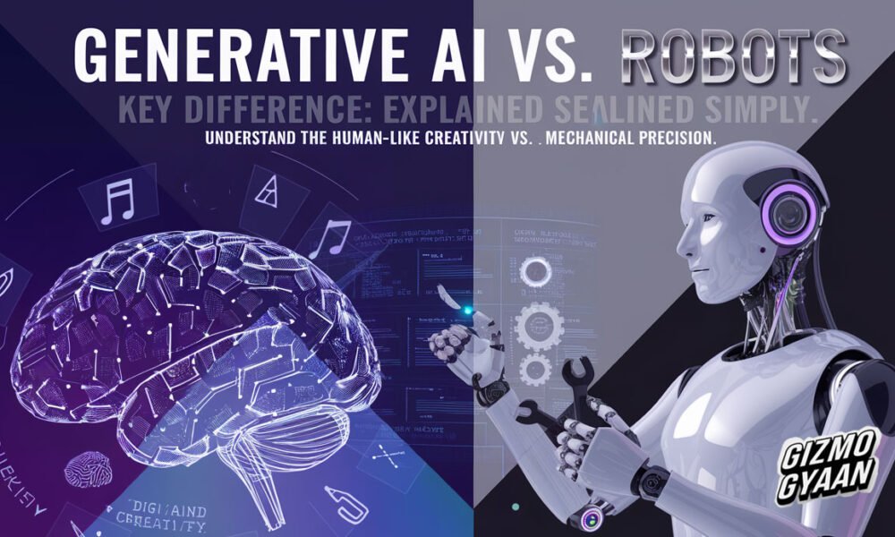 Generative AI vs. Robots: Key Differences Explained Simply